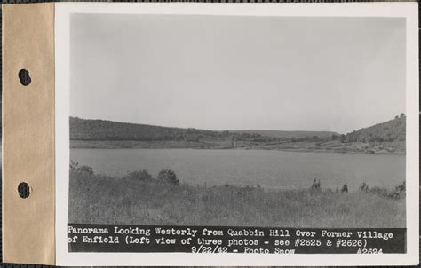 Panorama Looking Westerly From Quabbin Hill Over Former Village Of