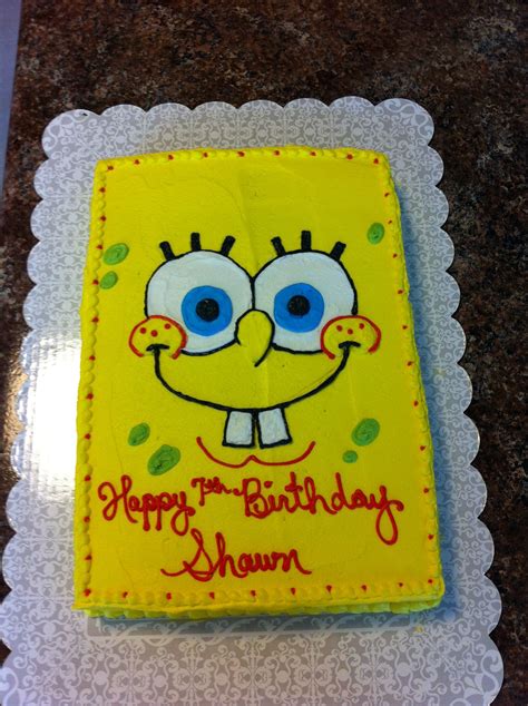 Pin By Christy Brinegar On Looky What I Made Spongebob Cake