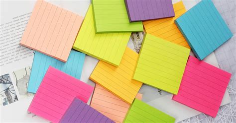 Amazon Bright Color Lined Sticky Notes Self Stick Notes 3 In X 3 In