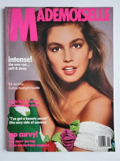 1988 Mademoiselle Magazine Cindy Crawford Renee Simonsen Famke Janssen
