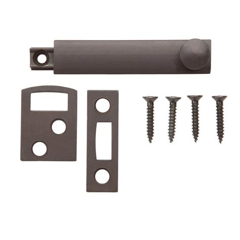 Everbilt 2 12 In Oil Rubbed Bronze Surface Bolt 15751 The Home Depot