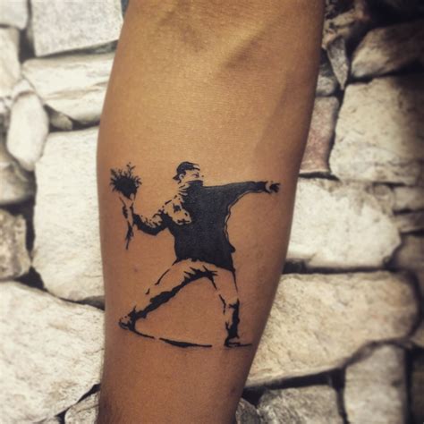 Banksy Tattoo By Dnalves Daniel R Alves Tattooist Tattoo Artist