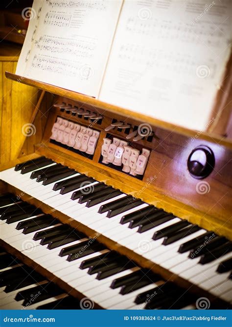 The Keys Of The Organ Stock Photo Image Of Music Musical 109383624