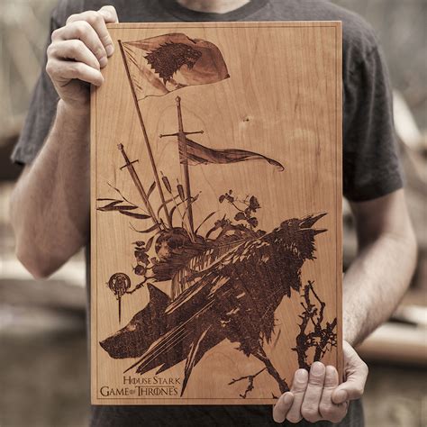 beautiful laser engraved wooden posters by spacewolf ltd