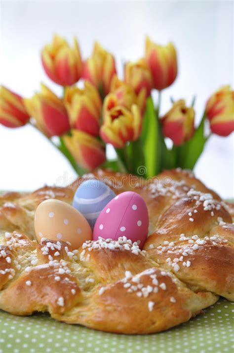 View the video for more details. Sweet German Easter Bread stock image. Image of cross ...