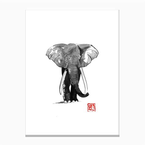 Walking Elephant Canvas Print By Pechane Sumie Fy