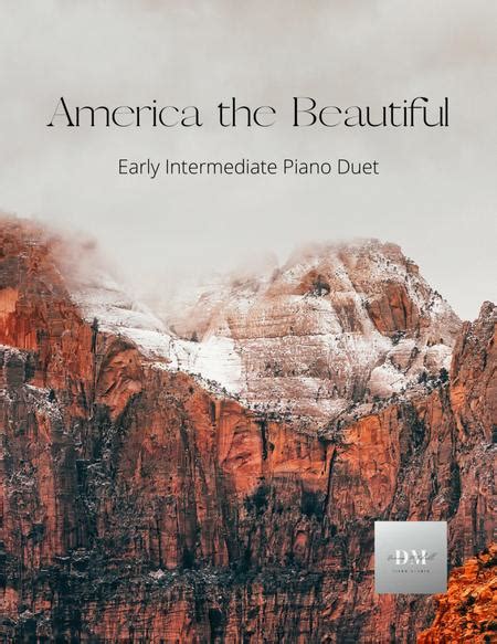 America The Beautiful Piano Duet By Samuel Ward Digital Sheet Music