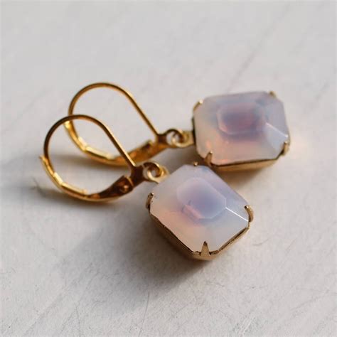 Pink Opal Glow Earrings By Silk Purse Sows Ear