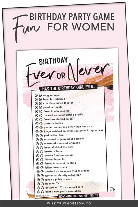 For the how well do you know the birthday person quiz we invited everyone to form small groups and answer a series of questions to see how well they knew our daughter. 7pc Women's Birthday Games Pack - Younger Or Older ...