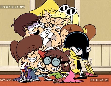 Loud House Sisters Hug Lincoln