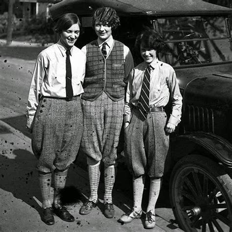 Winter fashion brought men the wool newsboy or the felt fedora. Young women dressed in men's fashion, c.1920s : OldSchoolCool