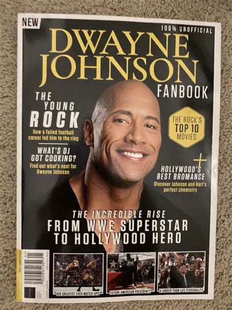 Dwayne Johnson The Rock Magazine Fanbook Wwe Superstar Hollywood Hero