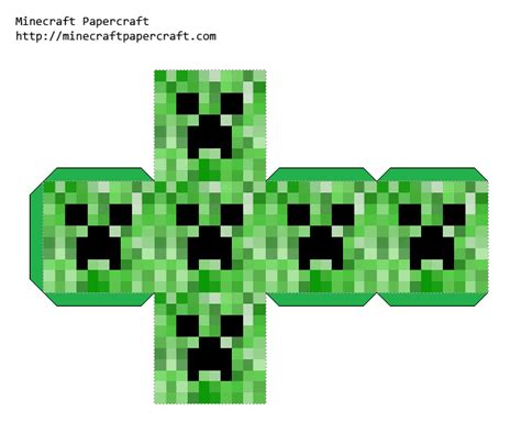 Minecraft Blocks Papercraft Creeper