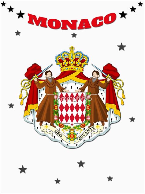 Monaco Coat Of Arms Monte Carlo T Shirt By Lemmy666 Redbubble