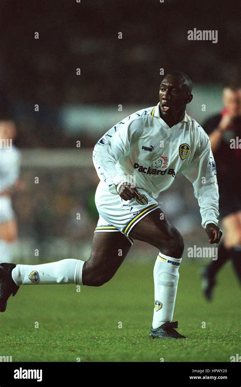 Jimmy Floyd Hasselbaink Leeds United Fc 14 December 1998 Stock Photo