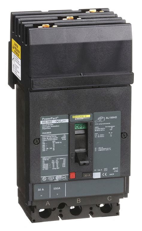 Square D Molded Case Circuit Breaker 30 A Amps Number Of Poles 3