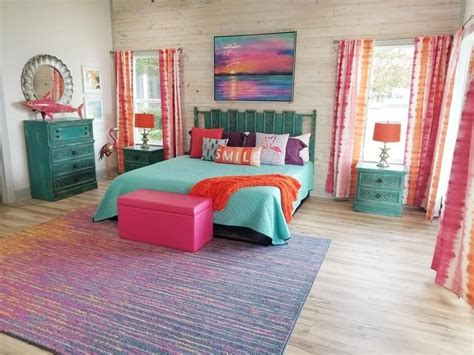Aqua Pink Orange And Purple Beachy Room 1000 Modern 1000 In 2020
