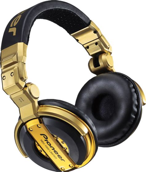 Dj Headphones Png Pioneer Dj Headphones Gold Clipart Large Size Png