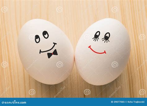 Two White Eggs Stock Photo Image 39077065