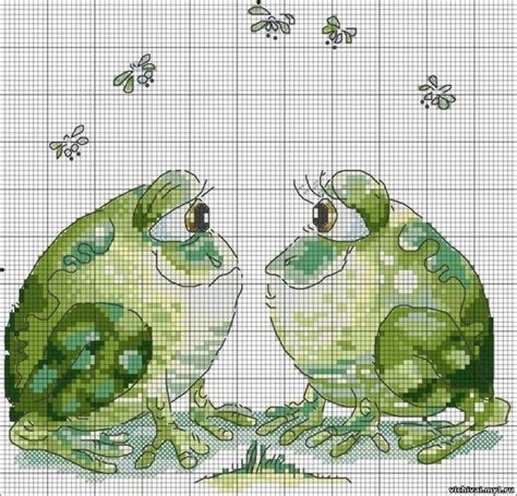 50 w x 43 h fabric: Frog, free cross stitch patterns and charts - www.free ...