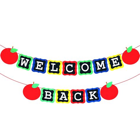 Buy Felt Welcome Back Banner For Back To School Decorations Large 10