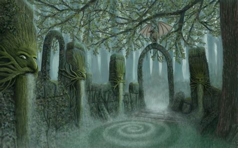 Green Man Ruins Fantasy Art And Illustration By Martin Eager Hand