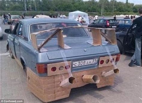 Shows Off Petrolheads Customised Cars With Cardboard