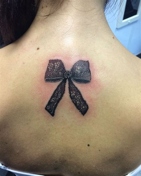 Lace Bow Done On My Mother Lace Bows Geometric Tattoo Tattoos