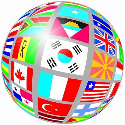 Clip Globe Flags Clipart Map Flag International
