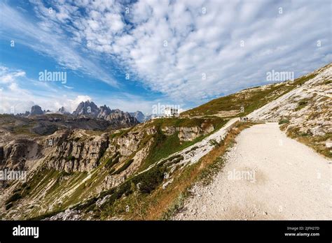 Mountain Range Of Cadini Di Misurina And Sorapiss View From Tre Cime