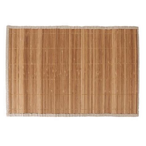 Natural Bamboo Edged Contemporary Placemats Place Mats 44cm X 30cm Ebay