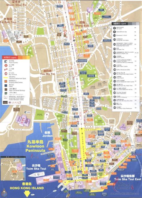 Hong Kong Maps Attractions Streets Roads And Transport Map Hong