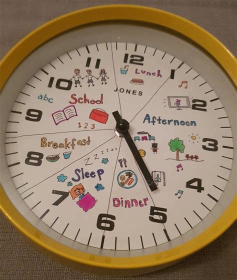 Toddler Schedule Clock To Help Toddler Understand Time Of Day