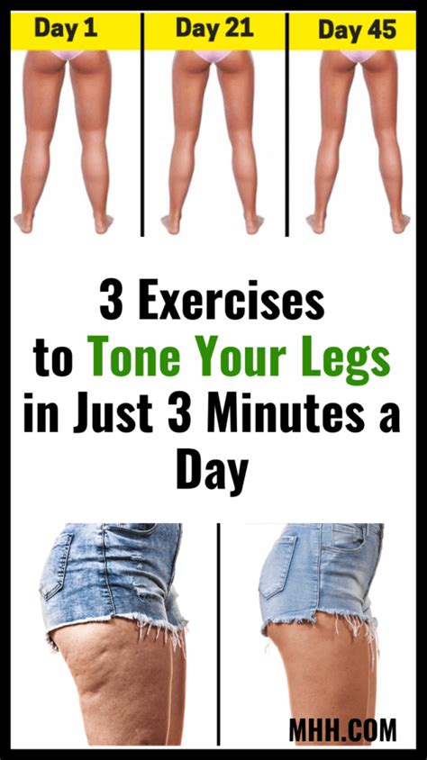 3 Exercises To Tone Your Legs In Just 3 Minutes A Day En 2020