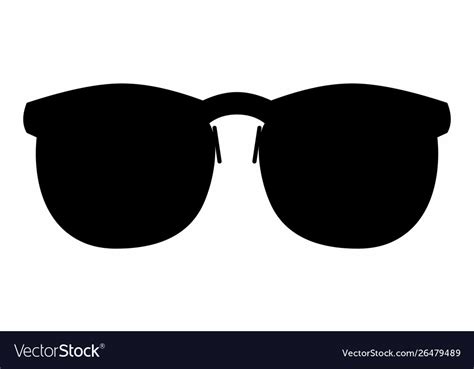 Glasses Dark Silhouette Royalty Free Vector Image