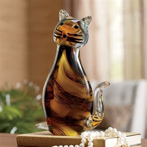 Glass Cat Figurine Glass Figurines Cats