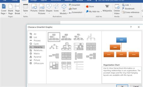 Microsoft Word 2019 Insertar Organigramas Smartart Otosection