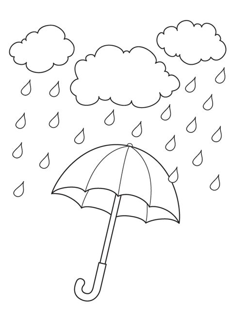 Rainy Day Colouring Pages