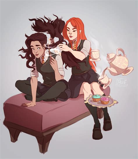 Hermione And Ginny Harry Potter Illustrations Harry Potter Artwork