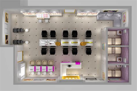 Salon Store Display Furniture 3d Design Multifunctional Beauty Store