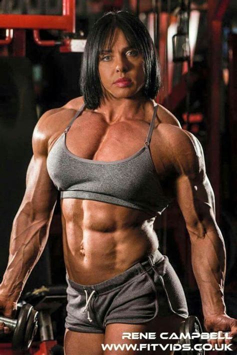 Rene Campbell Ripped Girls Muscle Body Female Muscle Bio Back And