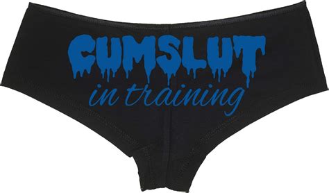 Knaughty Knickers Cumslut In Training Submissive Oral Sub Slut Black Panty Ddlg At Amazon Women