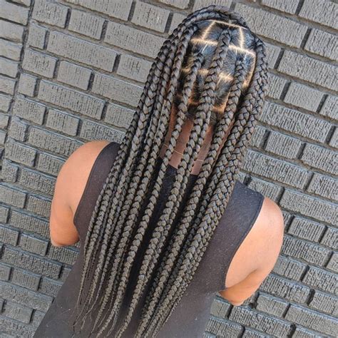 Large Knotless Box Braids In A Bun 30 Knotless Box Braids Styles Awesome To Rock Now In This