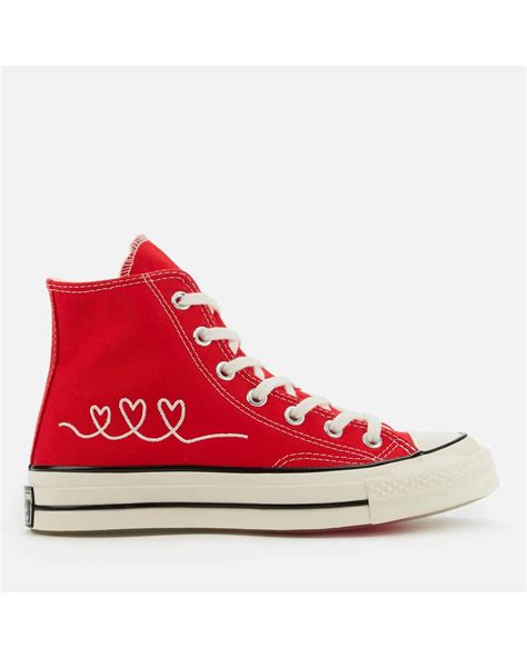 Converse Chuck 70 Love Thread Hi Top Trainers In Red Lyst Canada