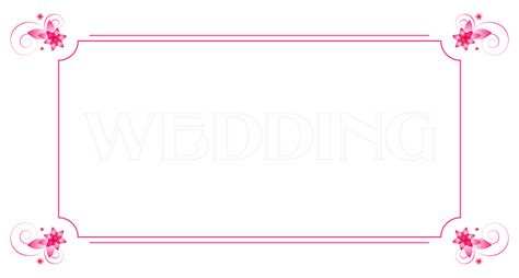 Bingkai Undangan Pernikahan Transparan Gudang Gambar Vector Png