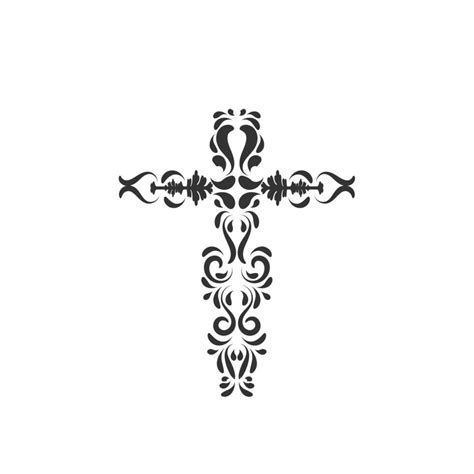 Holy Cross Design For Tattoo Design 9746105 Vector Art At Vecteezy