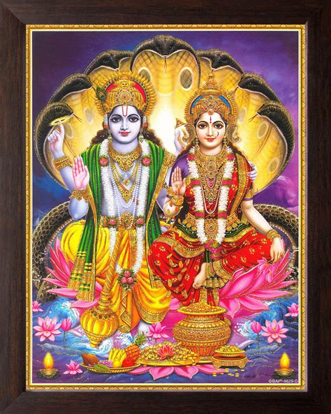Buy Art N Store Lord Vishnu And Goddess Lakshmi Giving Blessing