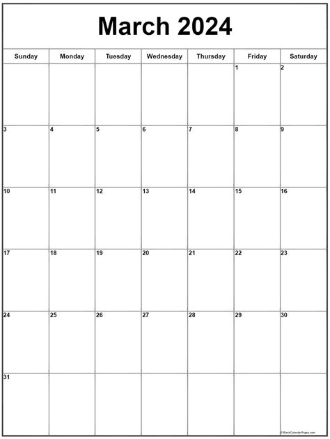 Printable March 2024 Calendar Free Printable Calendars Pelajaran