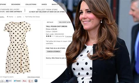 Kate Middleton Pregnant Duchess Of Cambridges Polka Dot Topshop Dress