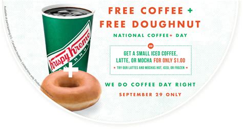 Krispy Kreme National Coffee Day Free Coffee Doughnut